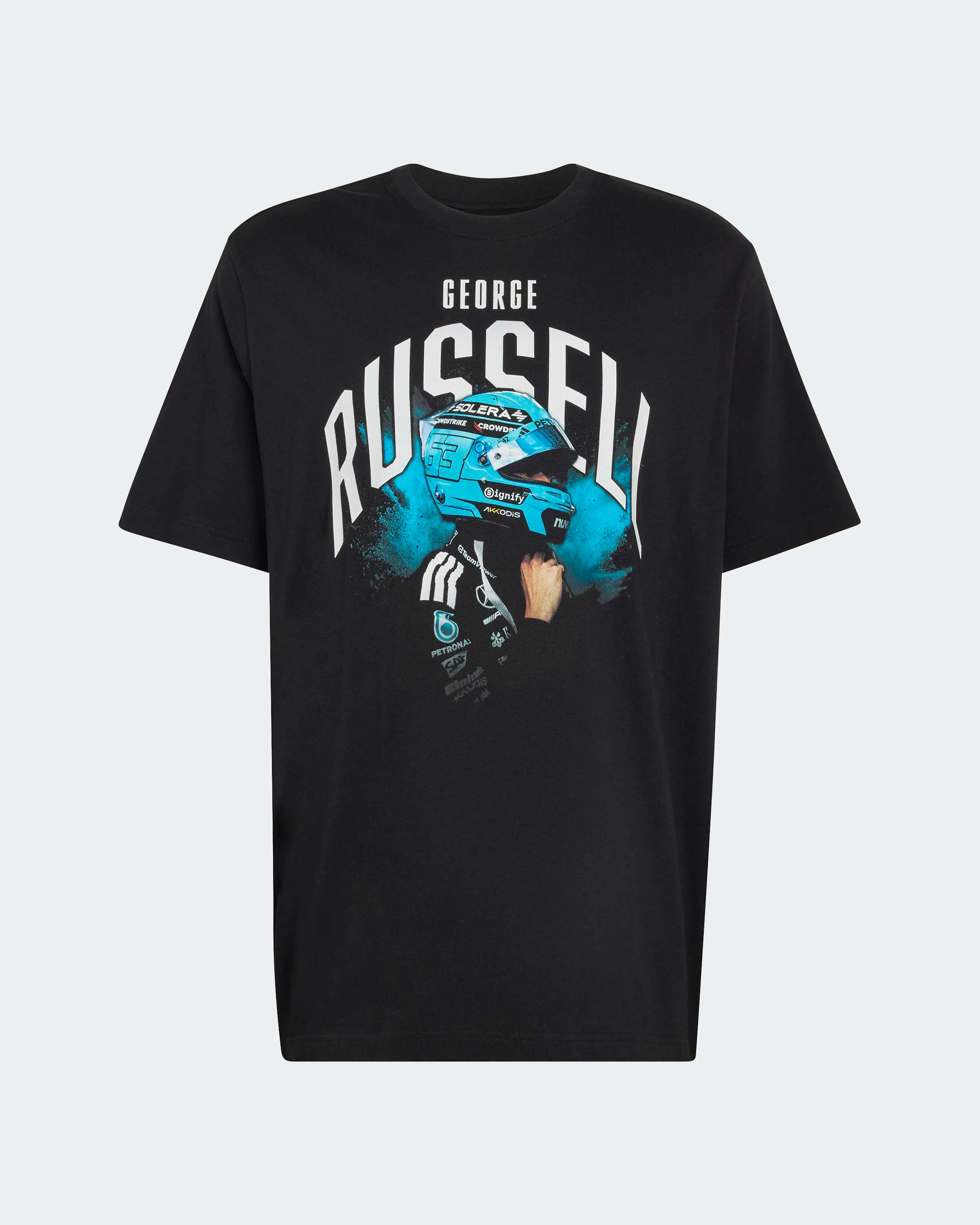 Mens George Russell Graphic T-shirt Black - Image 6
