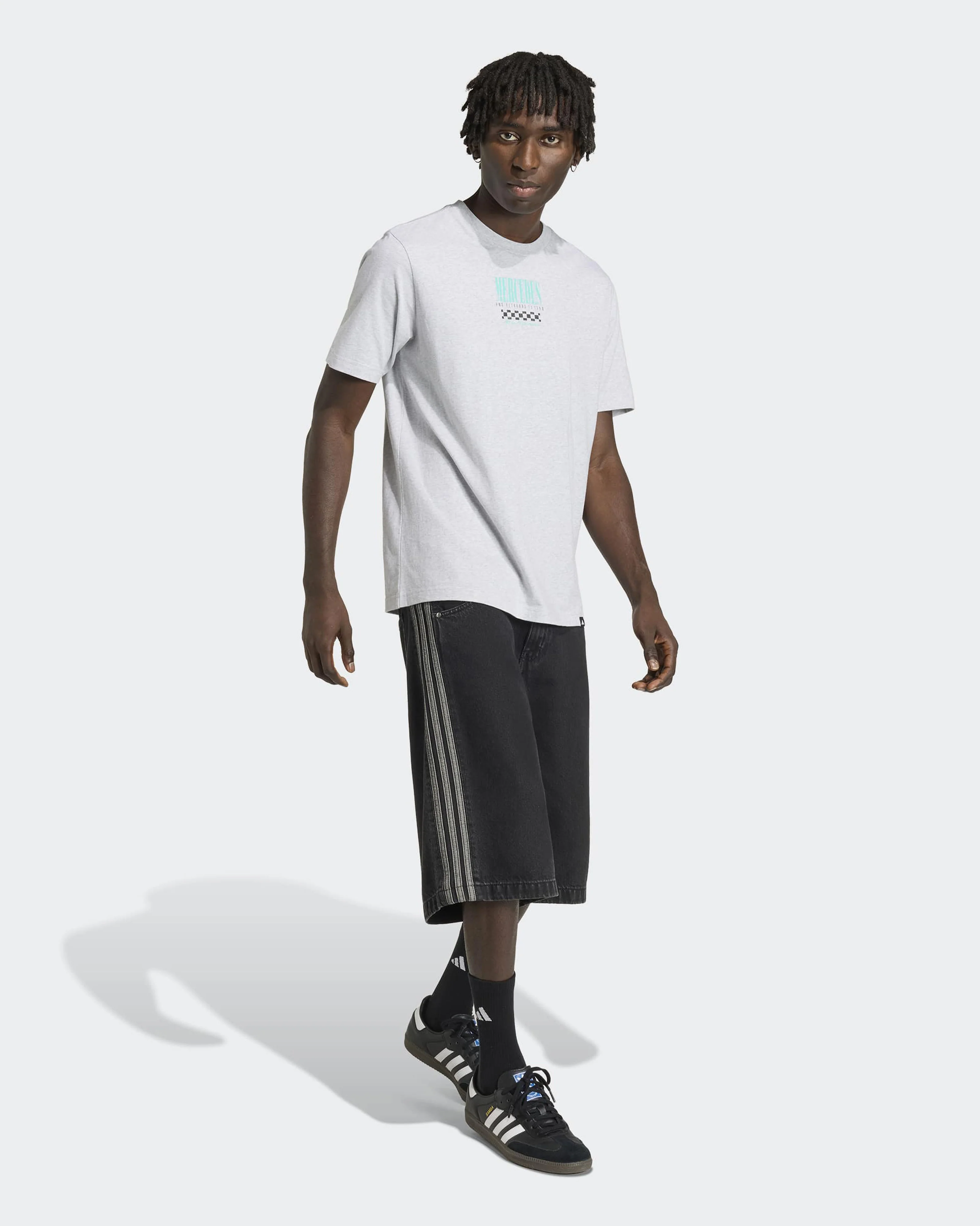 Mens Graphic Race T-shirt Grey - Image 3