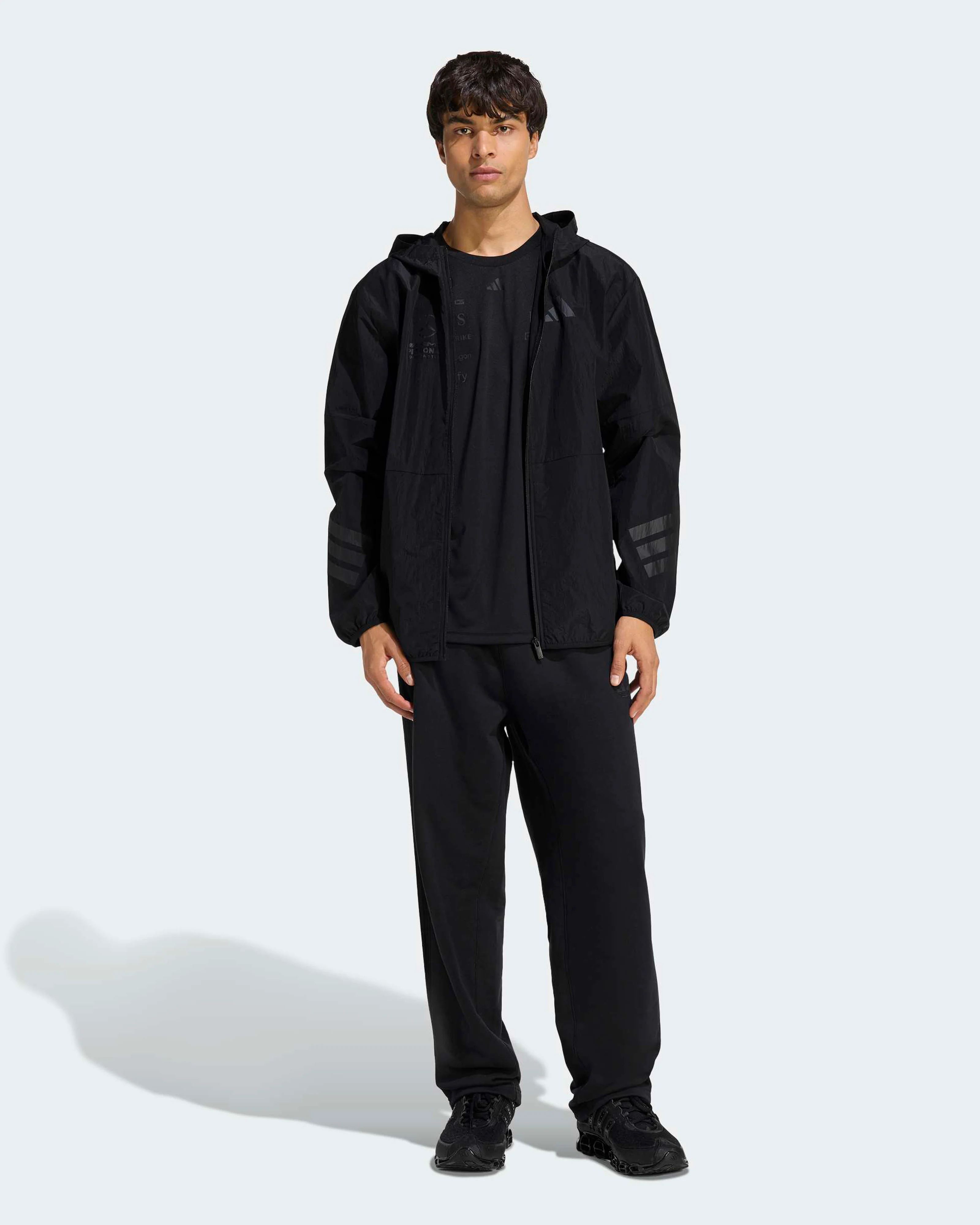 Mens Lights Out Windbreaker Black - Image 3