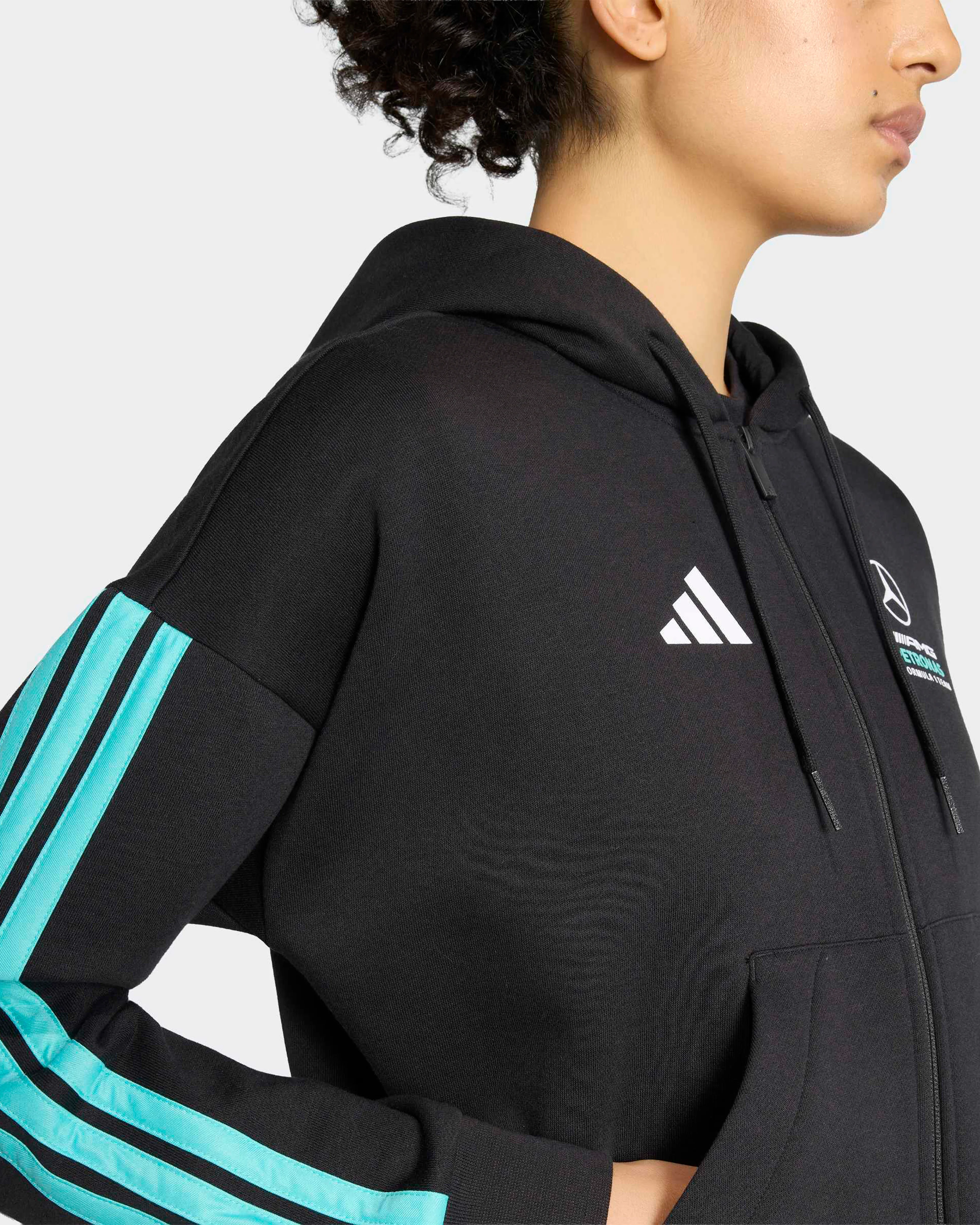 Womens DNA Full-Zip Hoody Black - Image 4