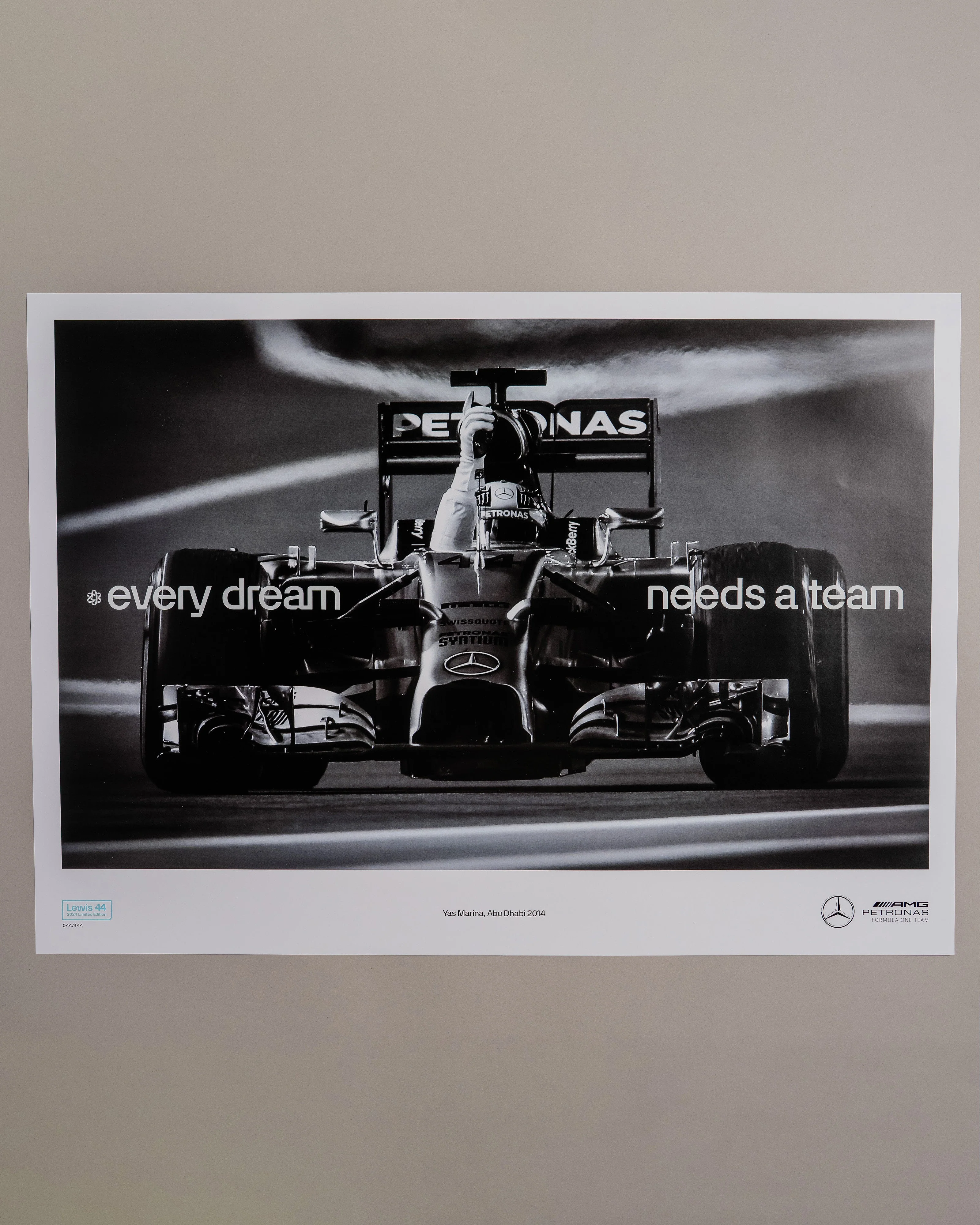 Every Dream Needs a Team Yas Marina 2014 Poster - Image 3