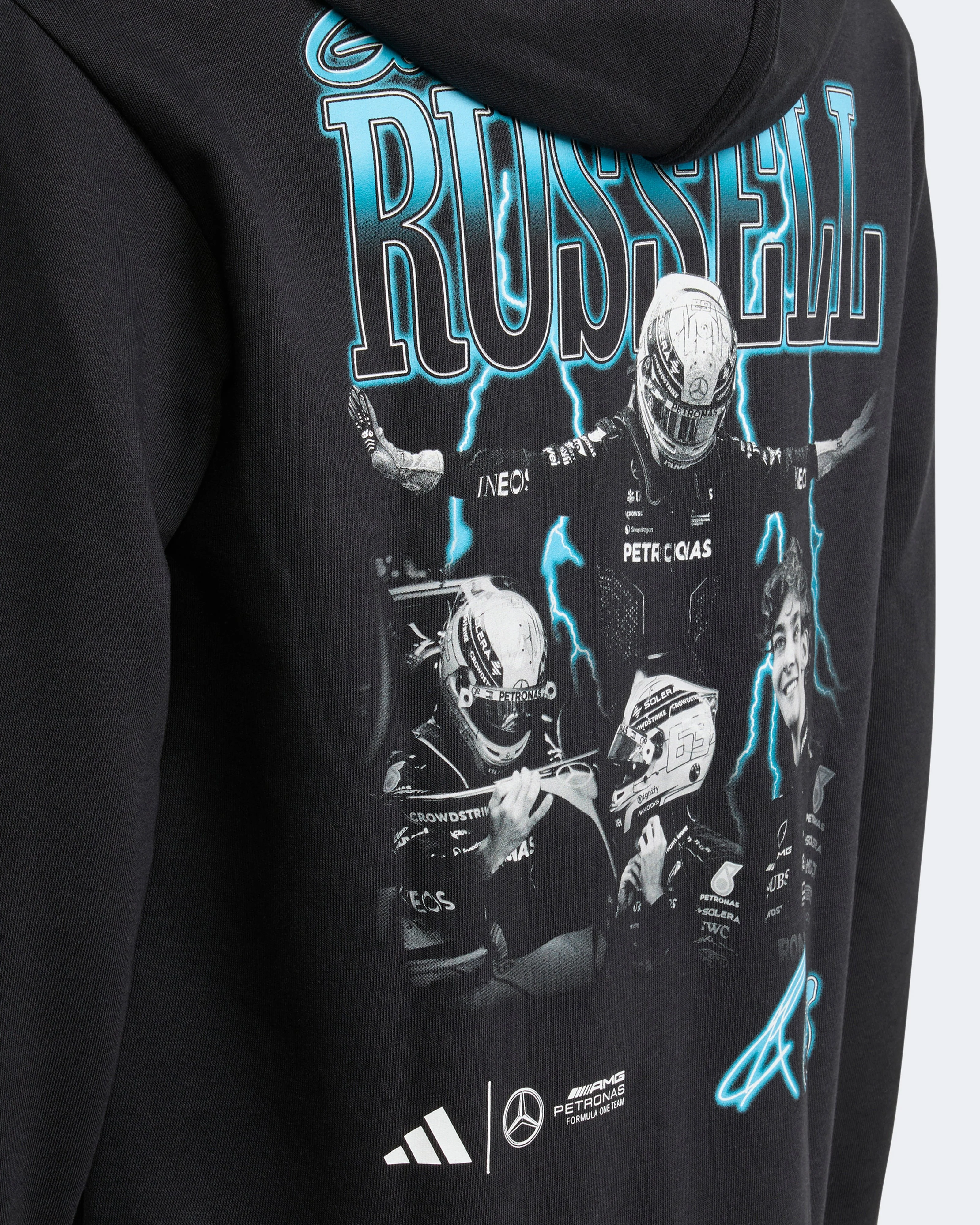 Kids George Russell Graphic Hoody Black - Image 4