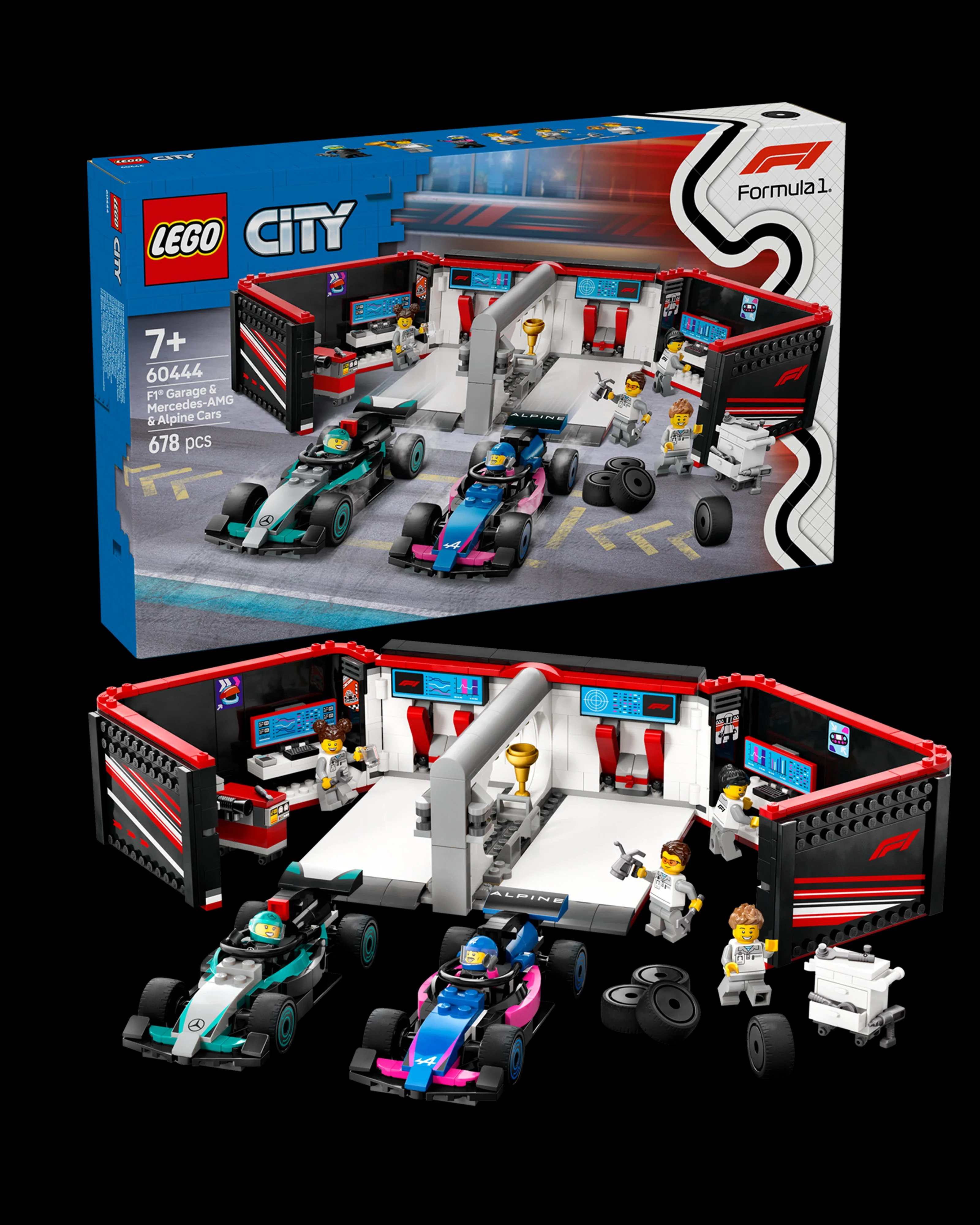 LEGO® City F1 Garage & Mercedes-AMG & Alpine Cars - Image 3