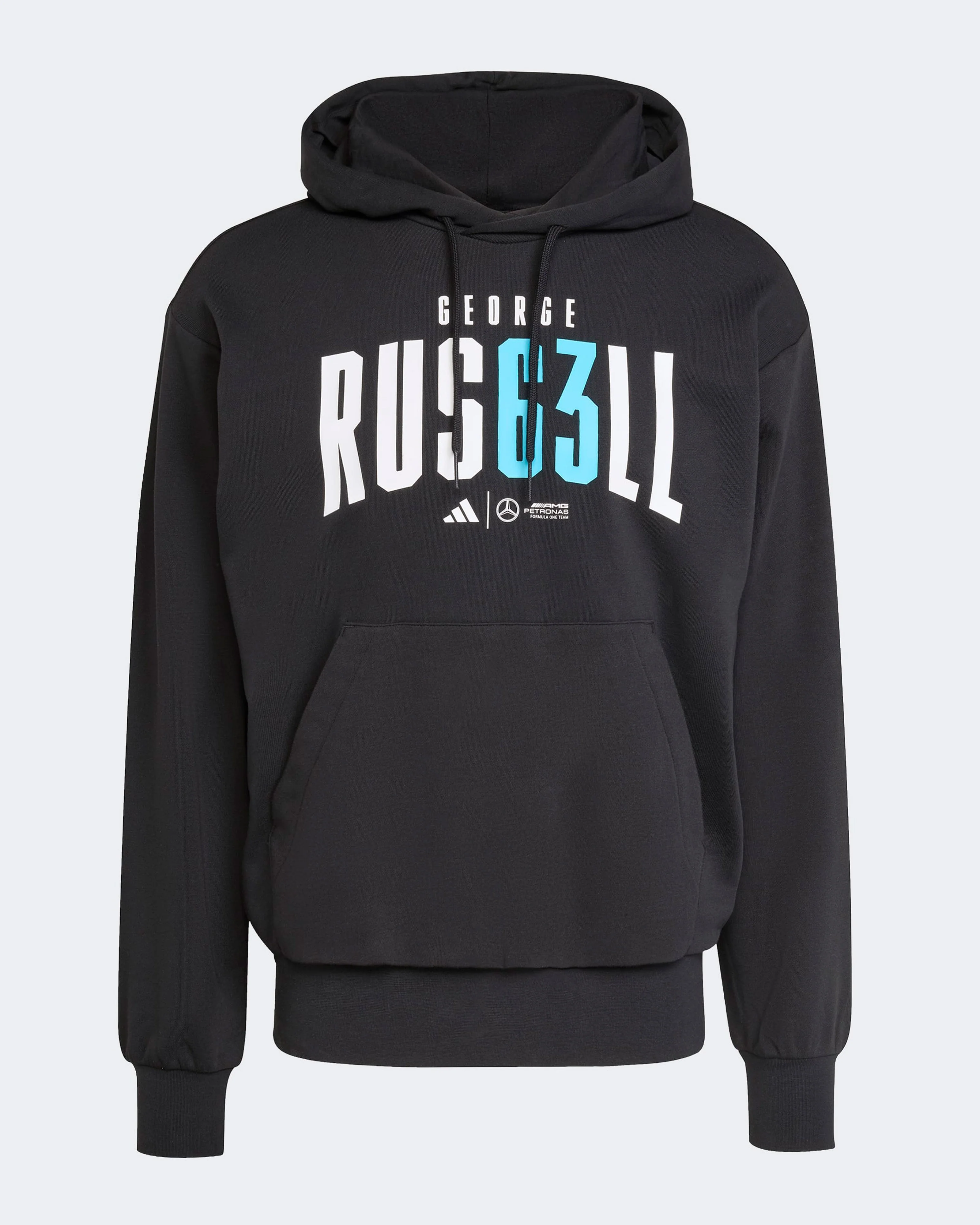 Mens George Russell Hoody Black - Image 6