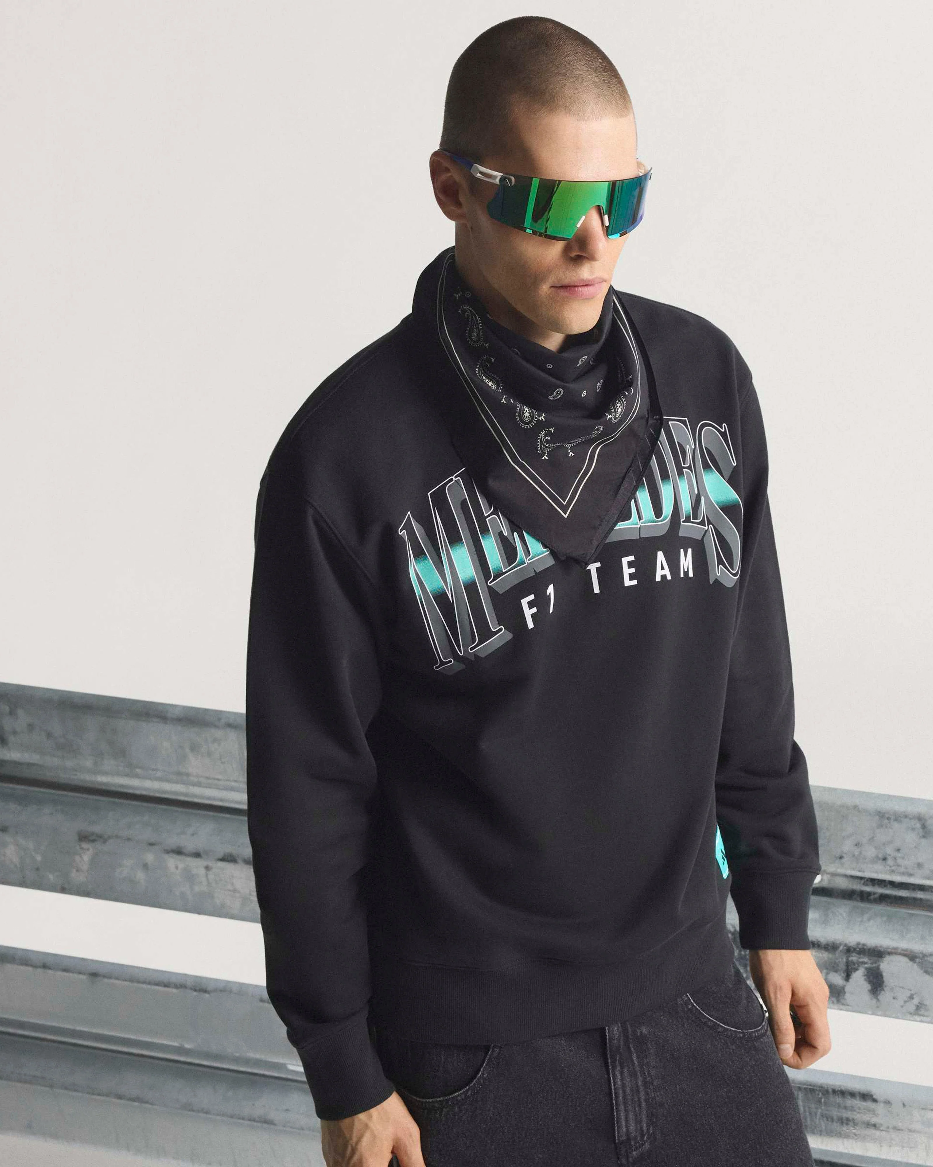 Mens Las Vegas Sweat Top Black - Image 4