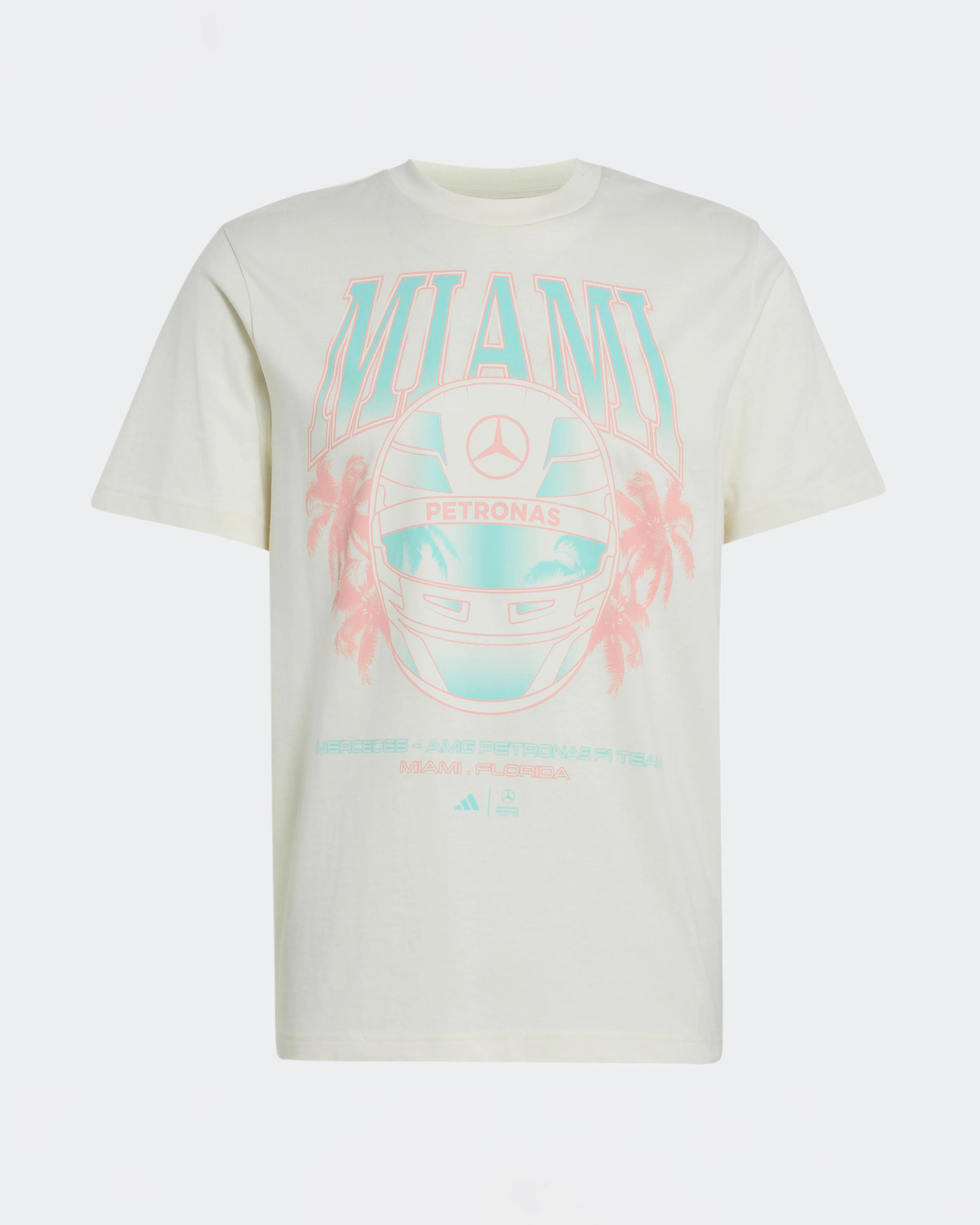 Mens Miami Graphic T-shirt Off White - Image 6