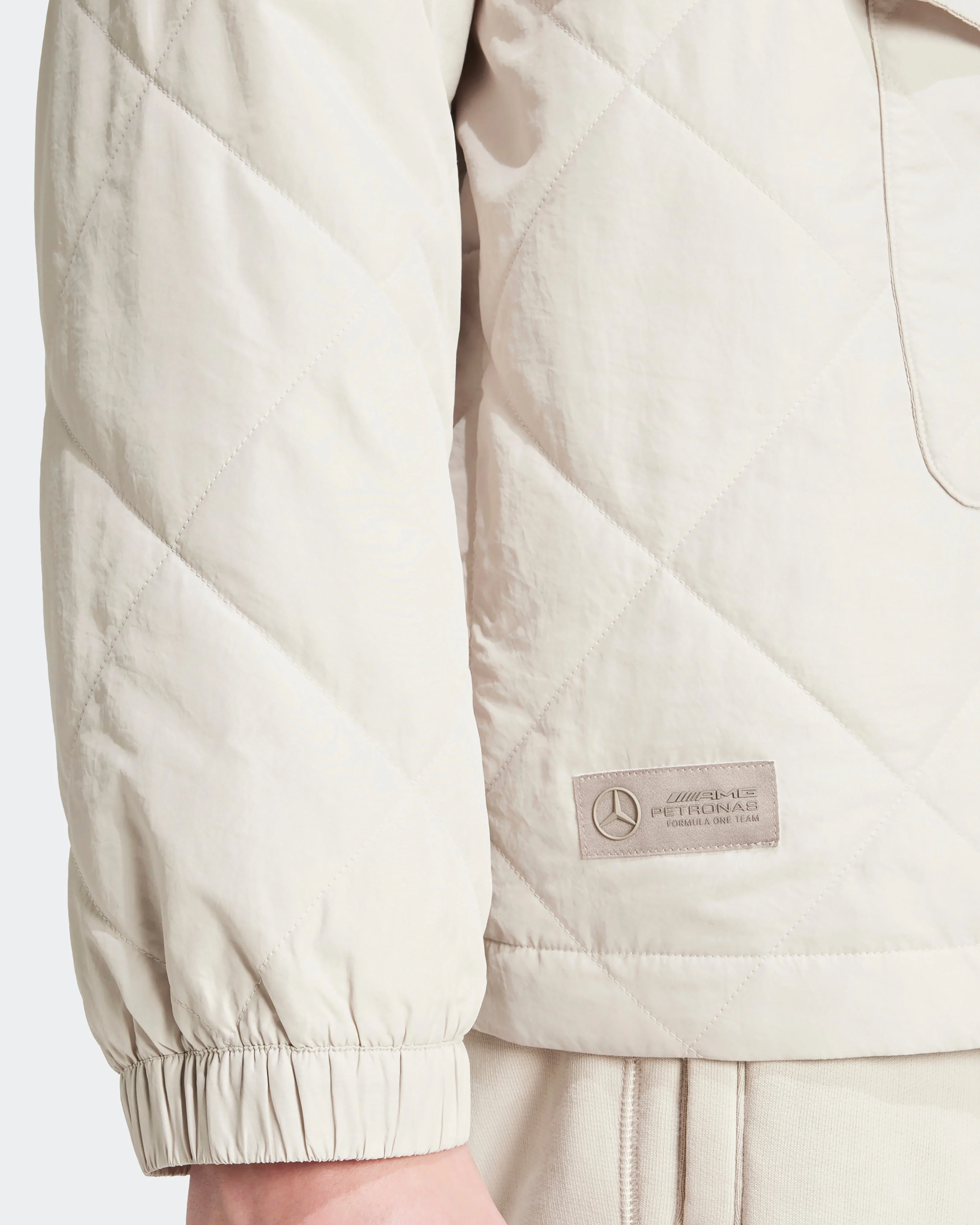 Mens Premium Sweat Jacket Beige - Image 4