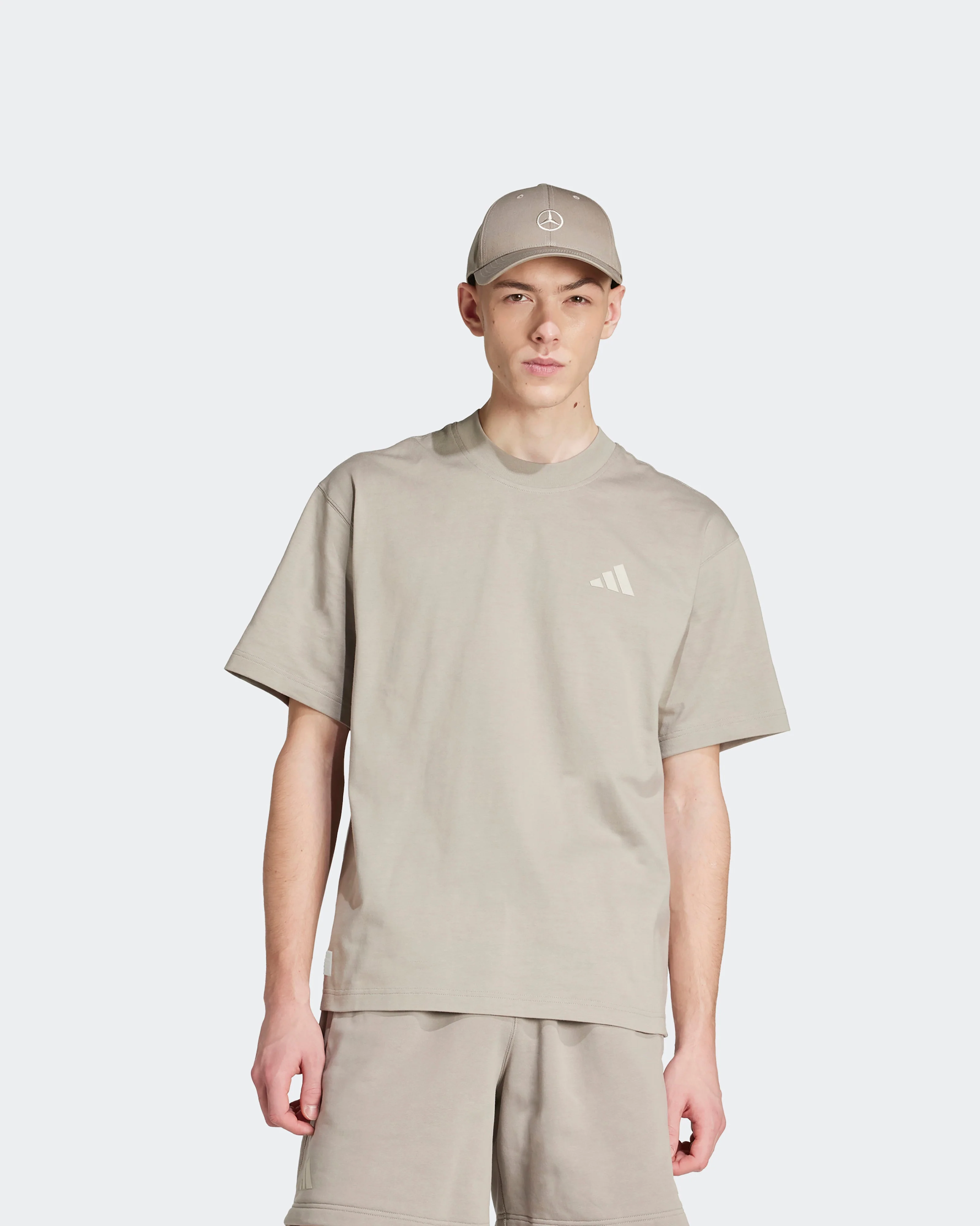 Mens Premium Sweat T-Shirt Beige - Image 3