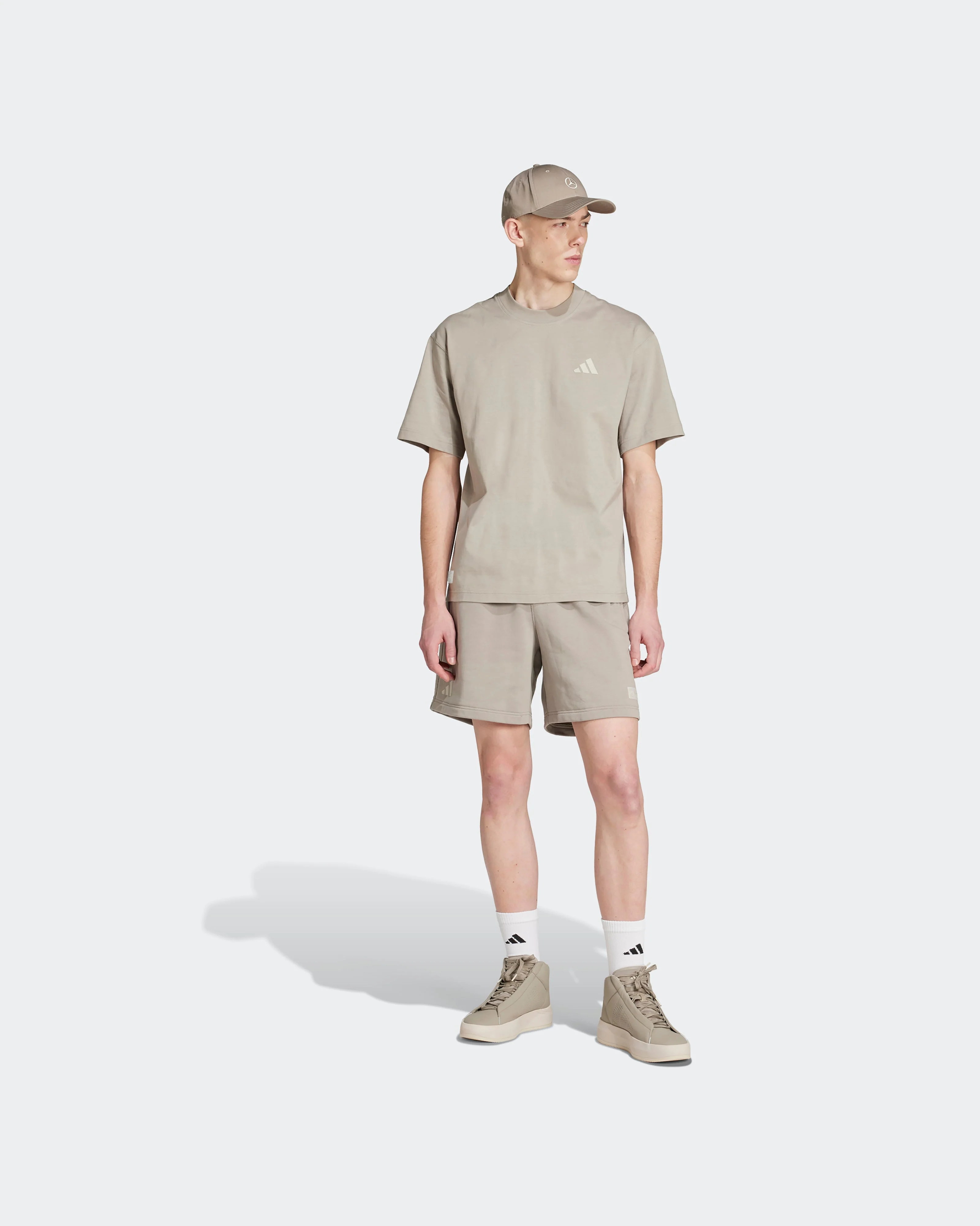 Mens Premium Sweat T-Shirt Beige - Image 4