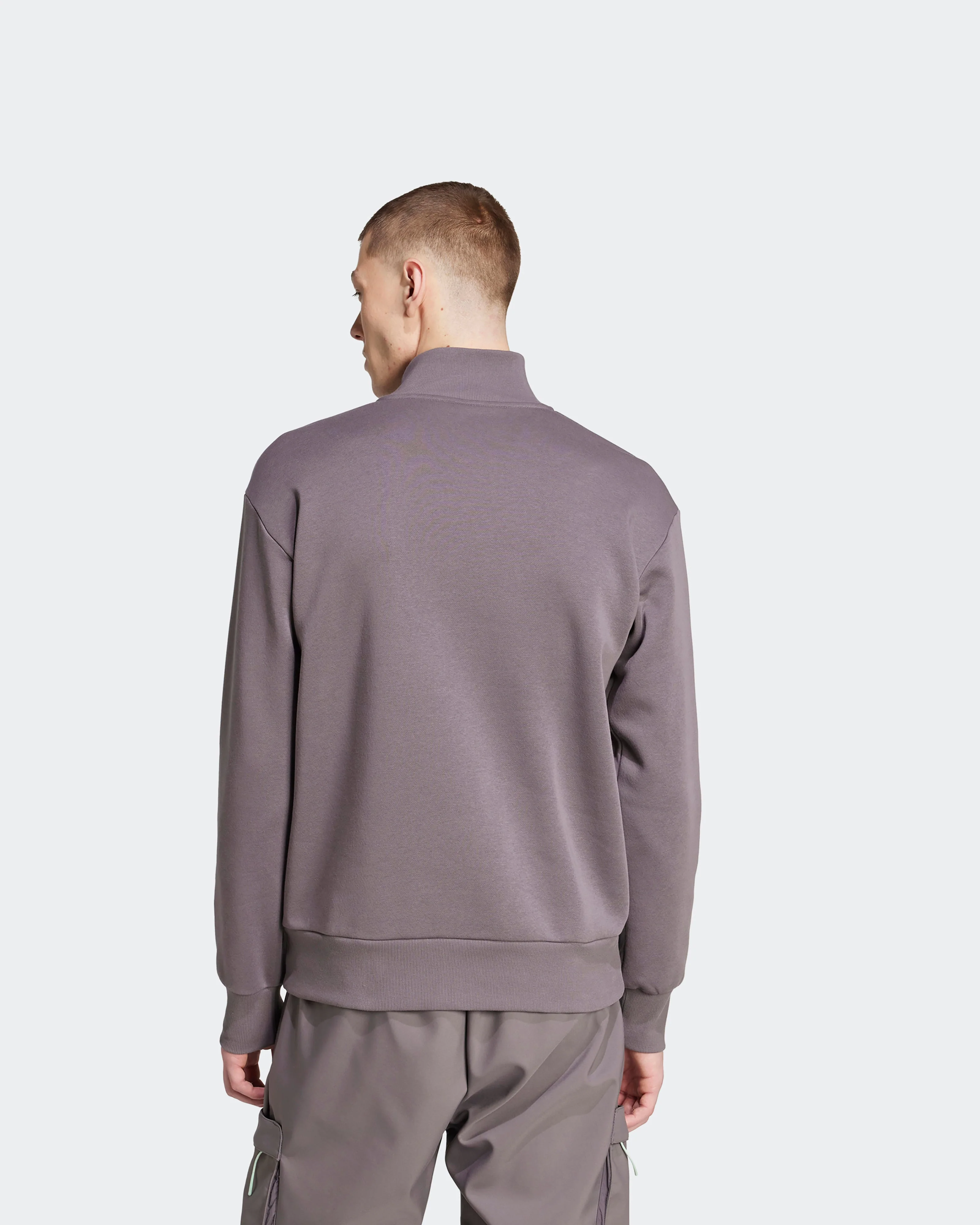 Mens Premium Woven Fleece Top Grey - Image 3