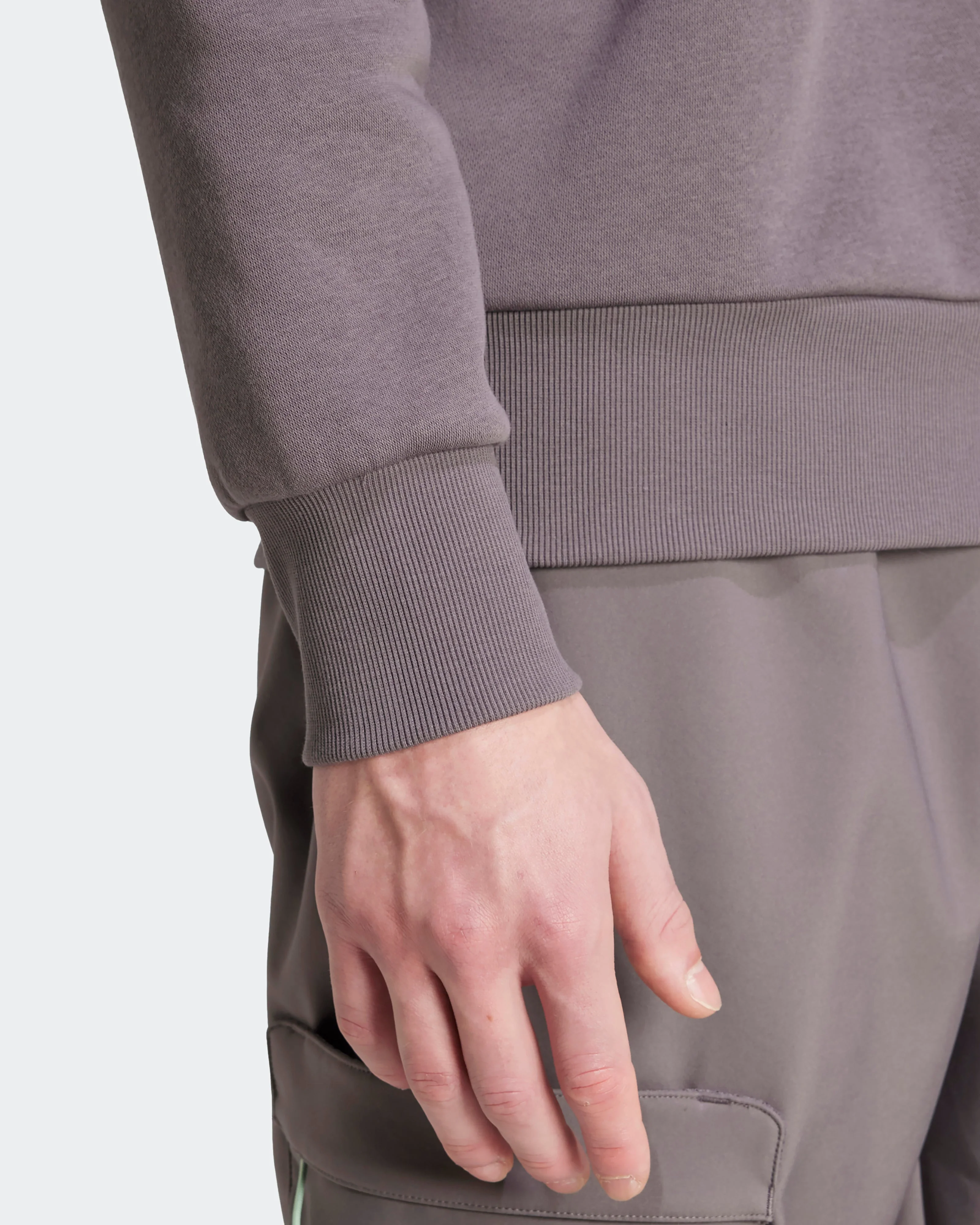 Mens Premium Woven Fleece Top Grey - Image 6