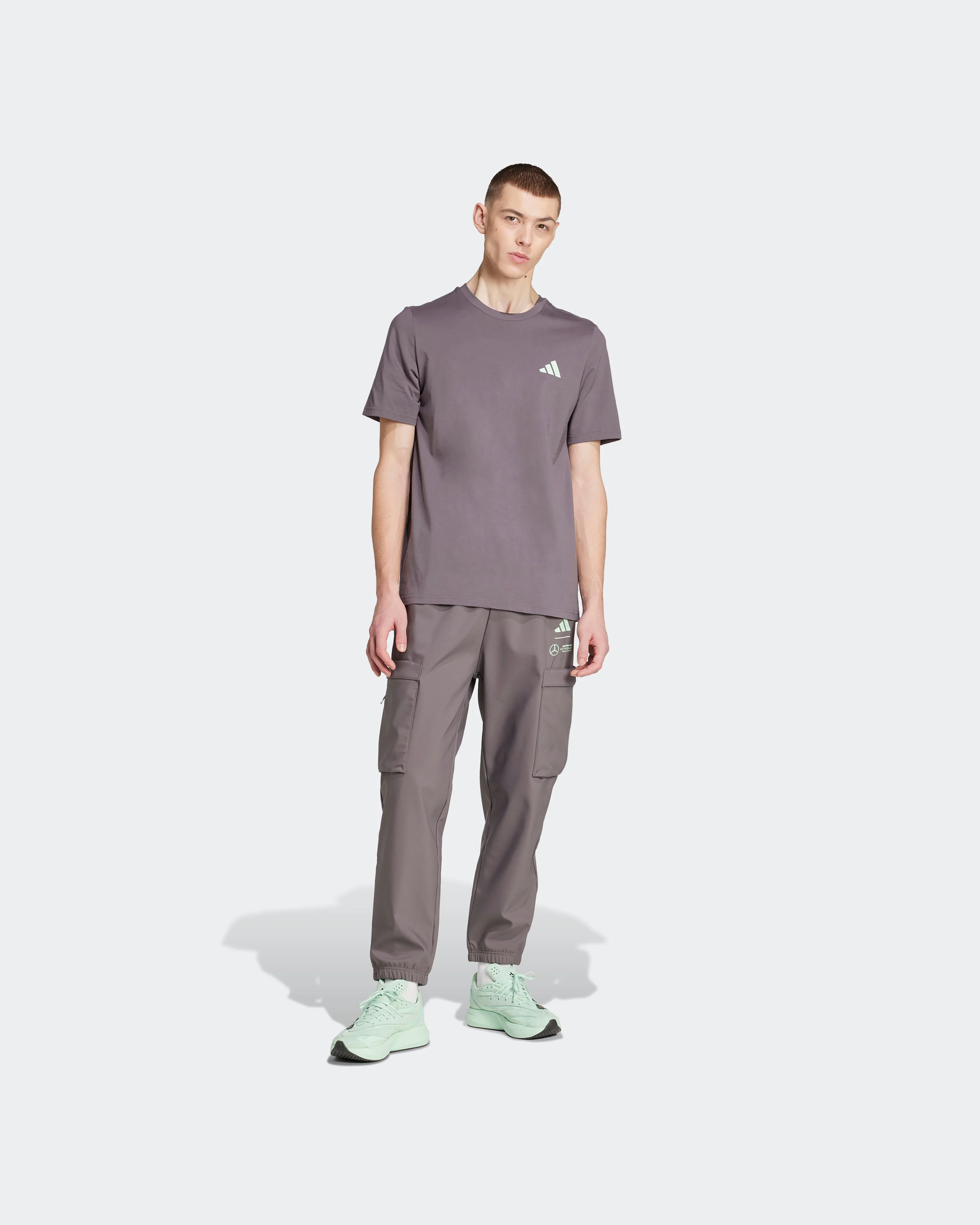 Mens Premium Woven Graphic T-Shirt Grey - Image 3