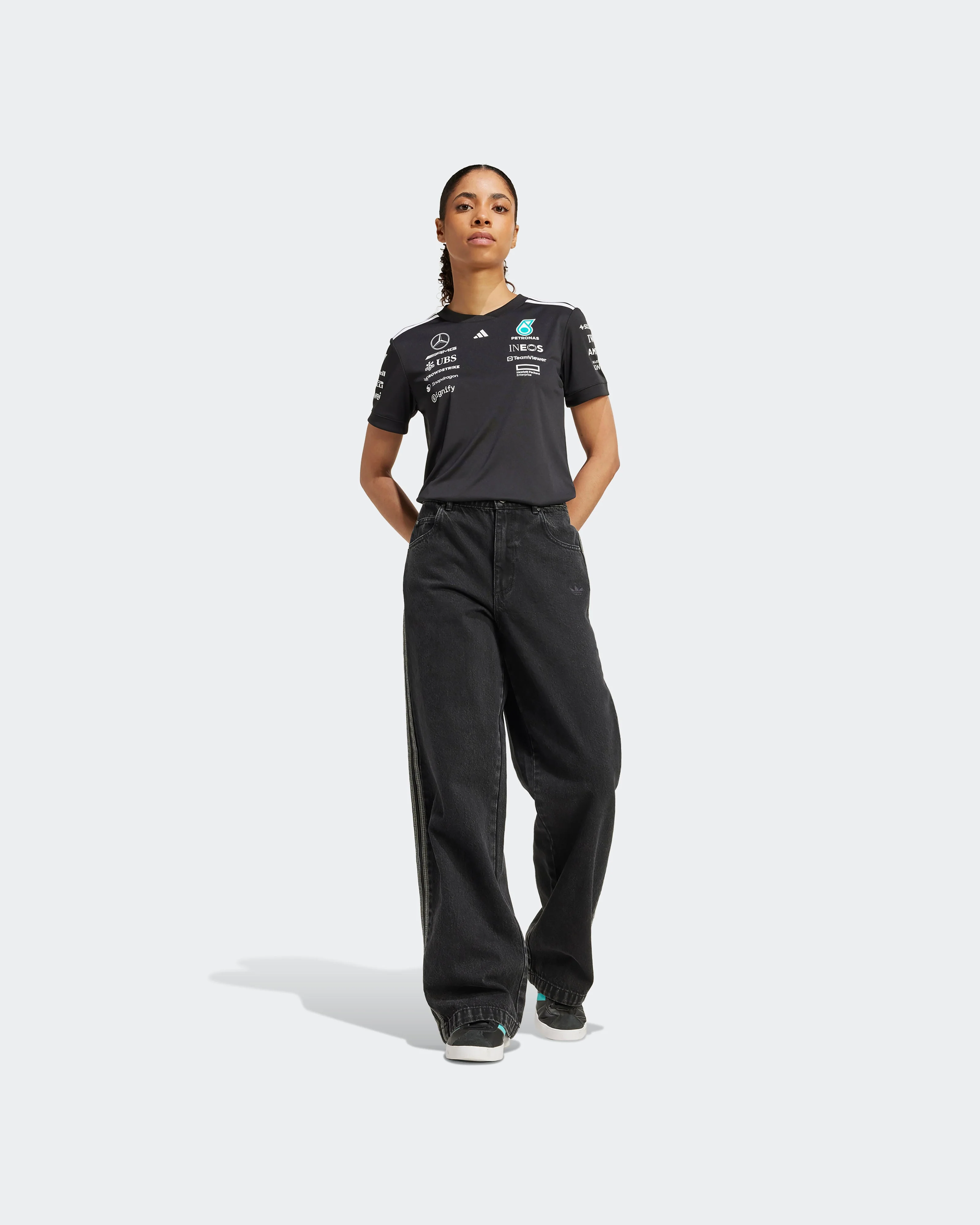 Womens 2025 Team Driver Tee Black - Image 5